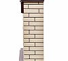Каминокомплект Electrolux Bricks 25 камень бежевый, темный дуб с очагом 25 дюймов (EFP/P - 2520LS)