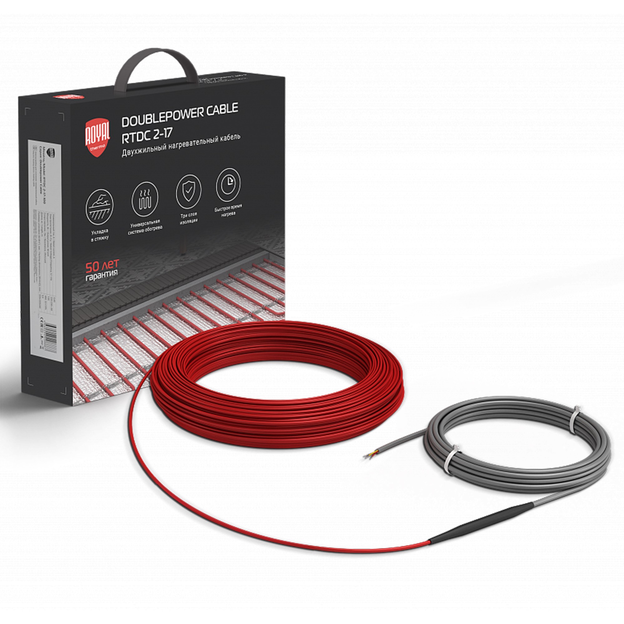 Кабель нагревательный Royal Thermo Doublepower Cable RTDC 2-17-400 (комплект)