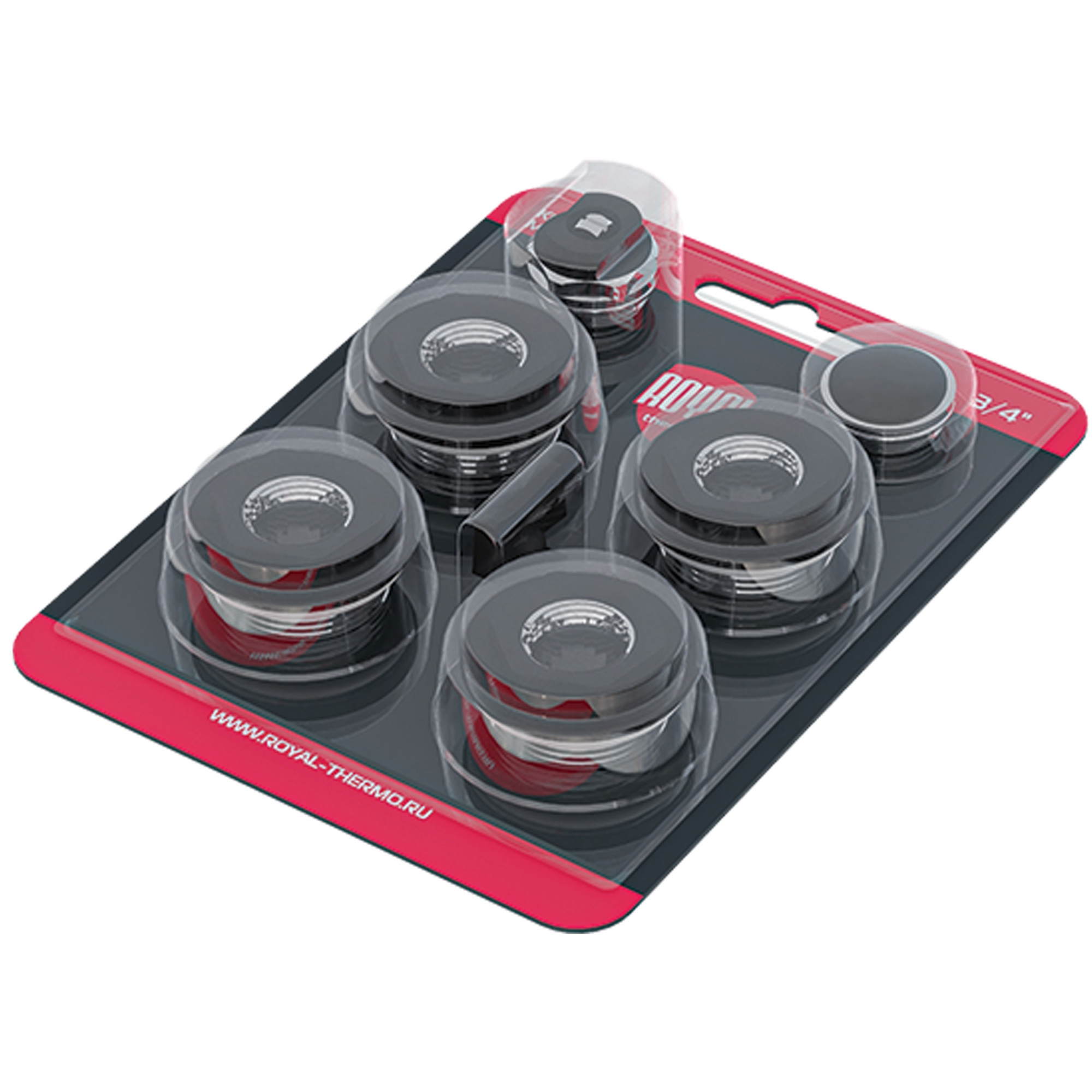 Комплект монтажный Royal Thermo 1”х 3/4&amp;quot; черный