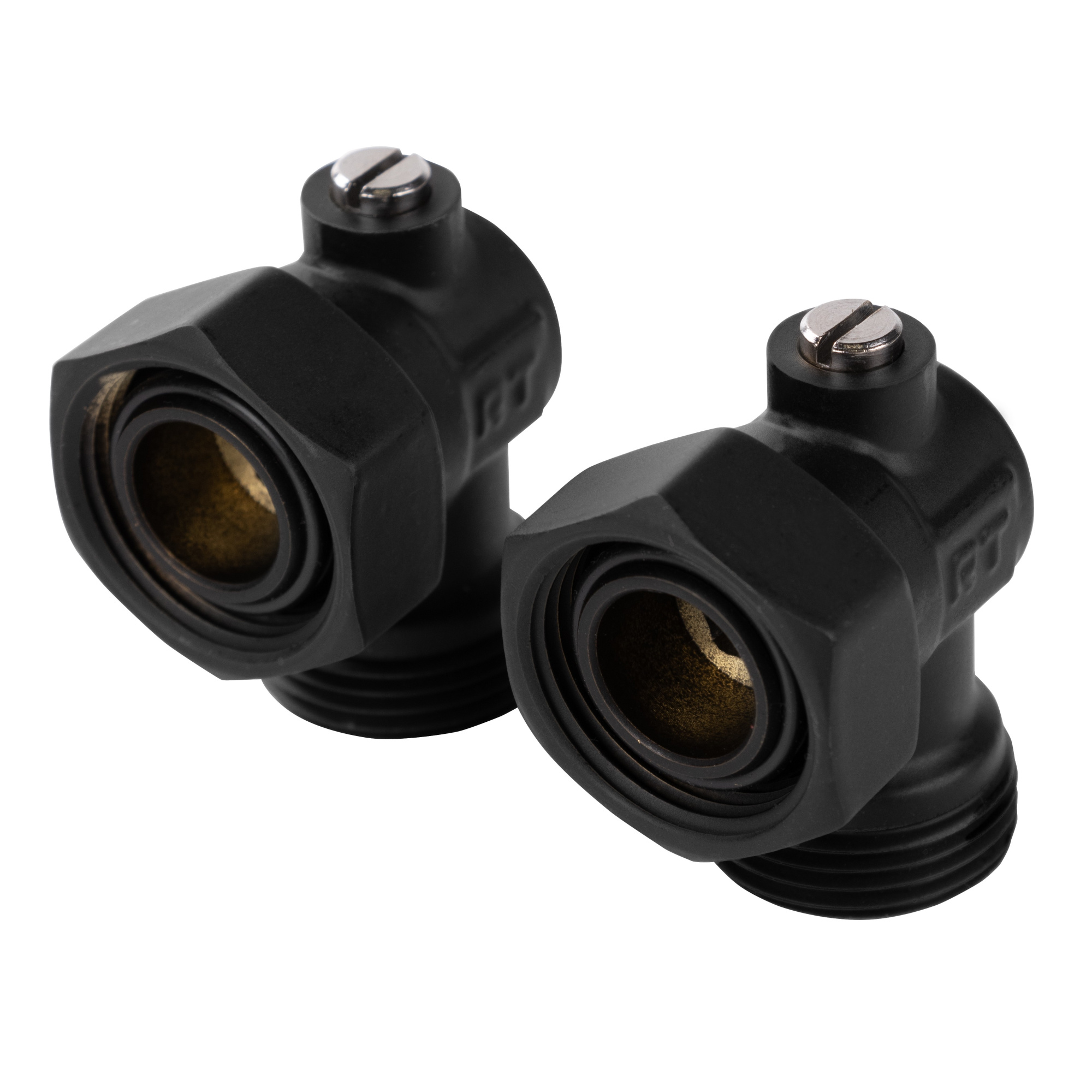 Набор нижнего подключения Royal Thermo угловой раздельный 3/4х3/4ЕК (черный) Набор нижнего подключения Royal Thermo угловой раздельный 3/4х3/4ЕК (черный)